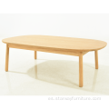 Mesa de comedor de madera maciza moderna de estilo simple japonés